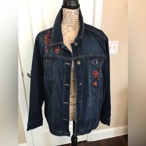 Style & Co NWT Embroidered Jean Jacket. Size XL. New with tags.